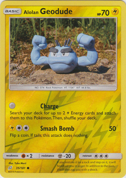 Alolan Geodude - 35/181 - Common - Reverse Holofoil