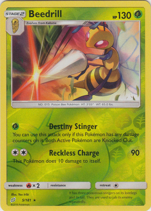 Beedrill - 5/181 - Rare - Reverse Holofoil