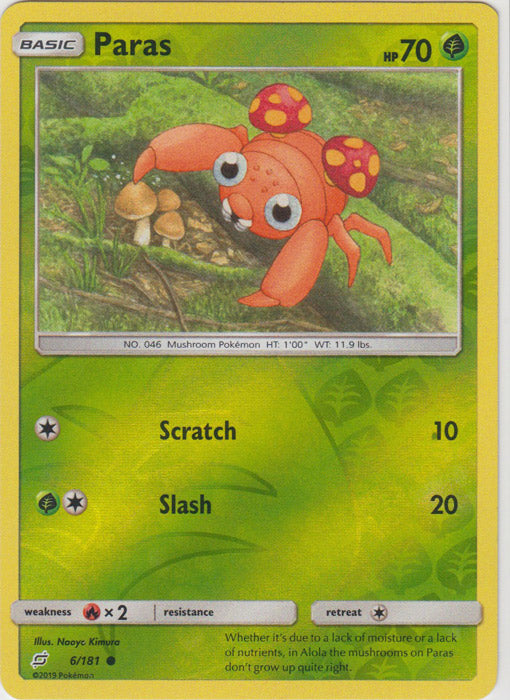 Paras - 6/181 - Common - Reverse Holofoil