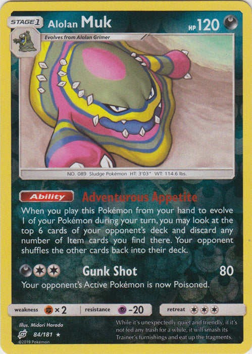Alolan Muk - 84/181 - Rare - Reverse Holofoil