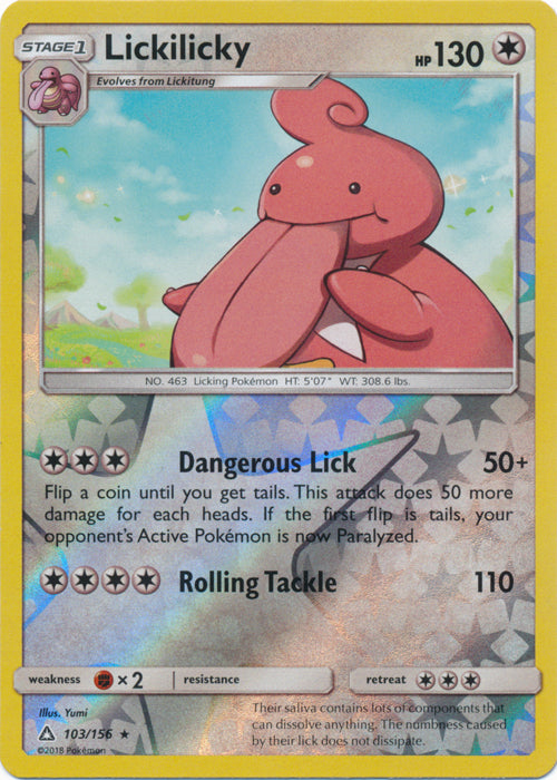 Lickilicky - 103/156 - Rare - Reverse Holofoil