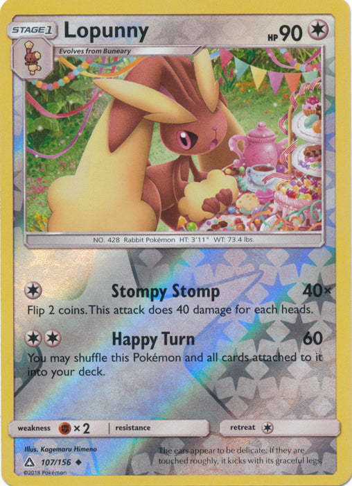 Lopunny - 107/156 - Uncommon - Reverse Holofoil