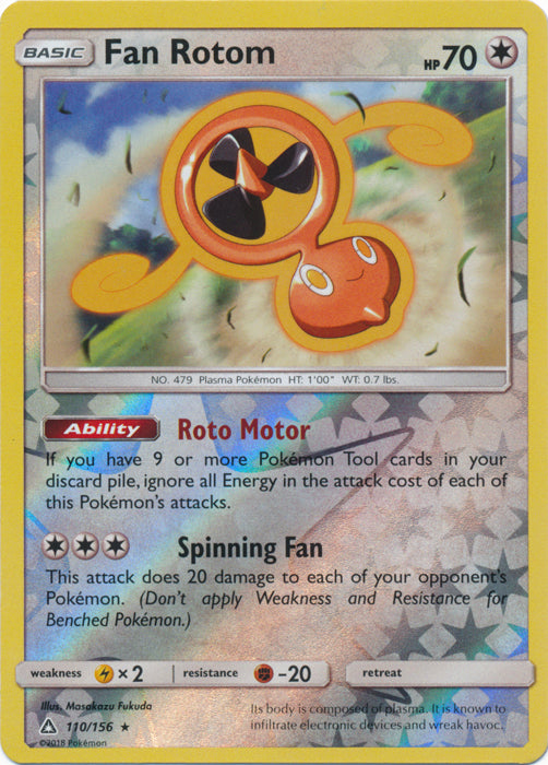 Fan Rotom - 110/156 - Rare - Reverse Holofoil