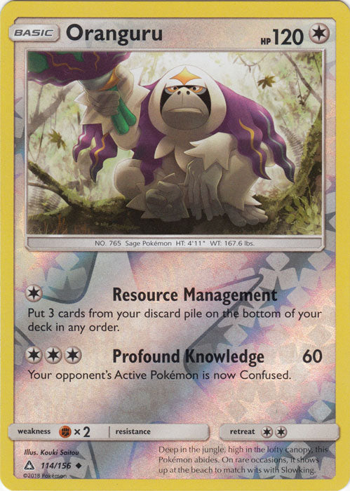 Oranguru - 114/156 - Uncommon - Reverse Holofoil
