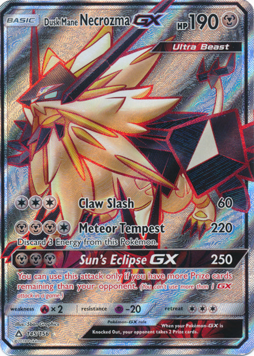 Dusk Mane Necrozma GX (Full Art) - 145/156 - Ultra Rare