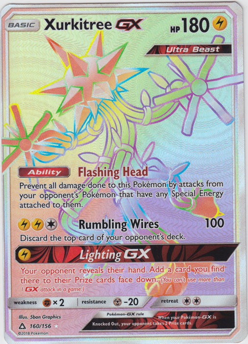Xurkitree GX (Secret Rare) - 160/156 - Secret Rare