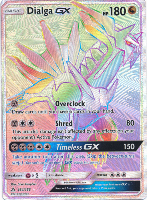 Dialga GX (Secret Rare) - 164/156 - Secret Rare