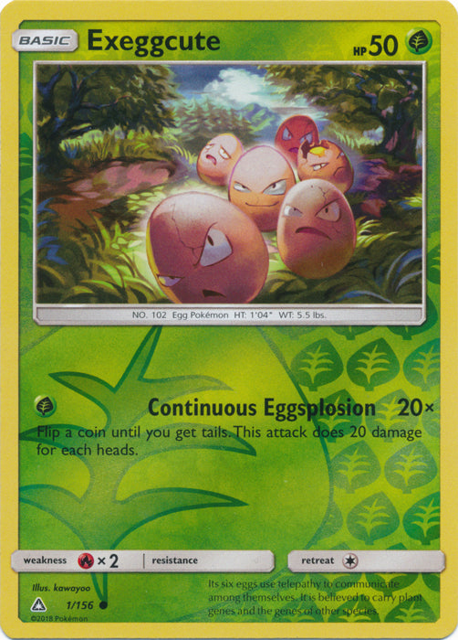 Exeggcute - 1/156 - Common - Reverse Holofoil