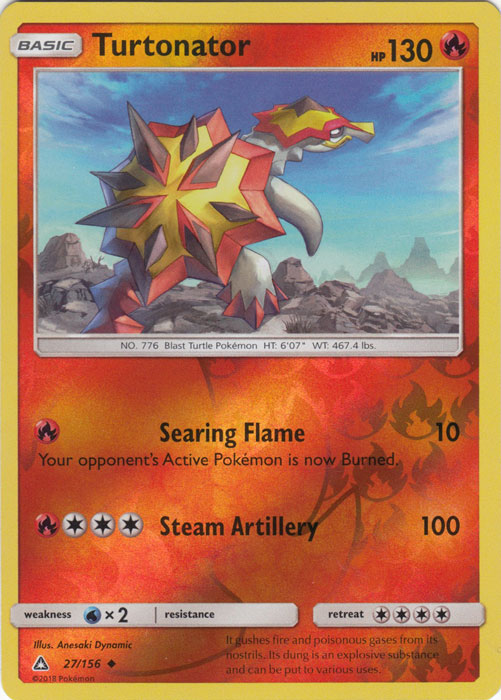 Turtonator - 27/156 - Uncommon - Reverse Holofoil
