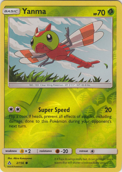 Yanma - 2/156 - Common - Reverse Holofoil