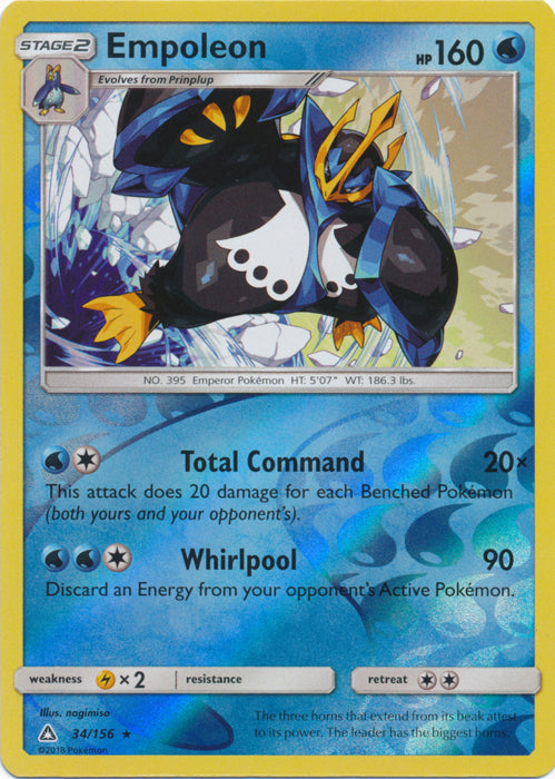 Empoleon - 34/156 - Rare - Reverse Holofoil