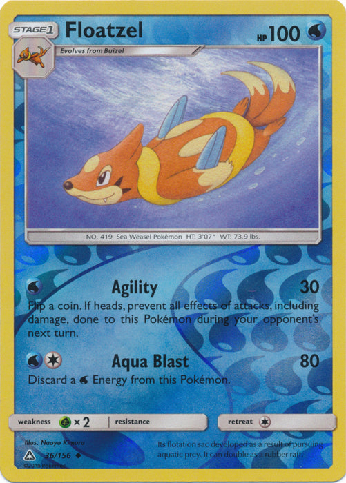 Floatzel - 36/156 - Uncommon - Reverse Holofoil