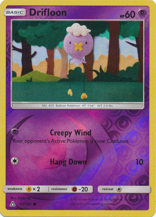 Drifloon - 51/156 - Common - Reverse Holofoil
