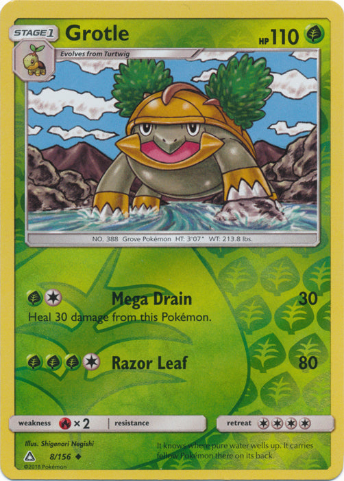 Grotle - 8/156 - Uncommon - Reverse Holofoil