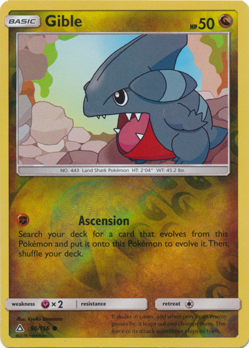 Gible - 96/156 - Common - Reverse Holofoil