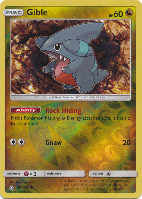 Gible - 97/156 - Common - Reverse Holofoil