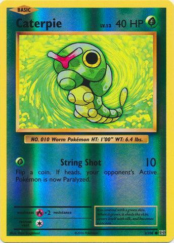 Caterpie - 3/108 - Common - Reverse Holofoil