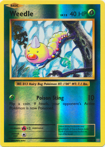 Weedle - 5/108 - Common - Reverse Holofoil