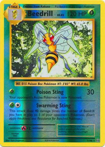 Beedrill - 7/108 - Rare - Reverse Holofoil