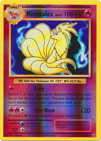 Ninetales - 15/108 - Holo Rare - Reverse Holofoil