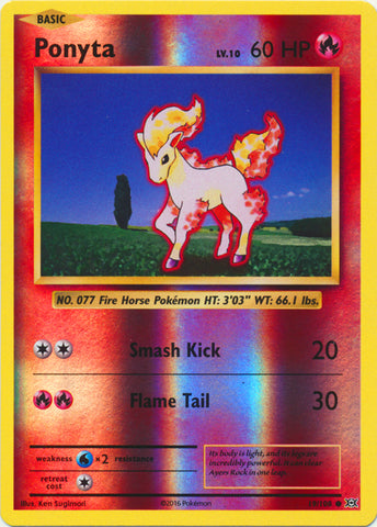 Ponyta - 19/108 - Common - Reverse Holofoil
