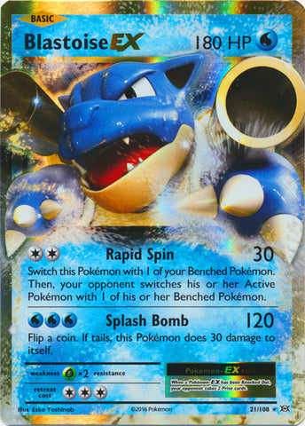 Blastoise EX - 21/108 - Ultra Rare