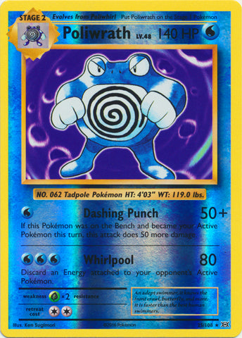 Poliwrath - 25/108 - Holo Rare - Reverse Holofoil