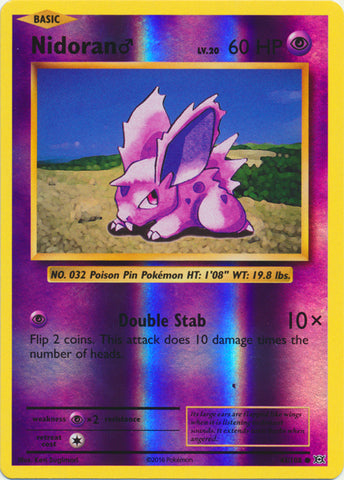 Nidoran M - 43/108 - Common - Reverse Holofoil