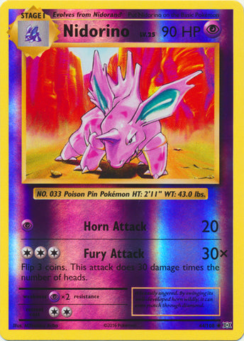 Nidorino - 44/108 - Uncommon - Reverse Holofoil