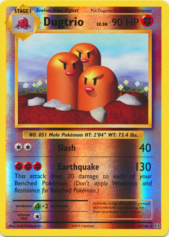 Dugtrio - 56/108 - Rare - Reverse Holofoil