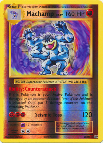 Machamp - 59/108 - Holo Rare - Reverse Holofoil