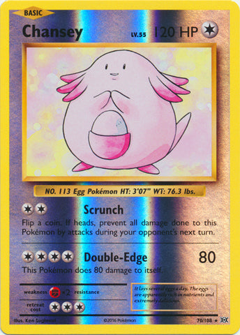 Chansey - 70/108 - Holo Rare - Reverse Holofoil