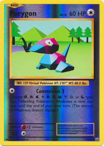 Porygon - 71/108 - Uncommon - Reverse Holofoil