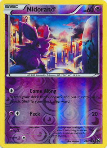Nidoran M - 43/114 - Common - Reverse Holo