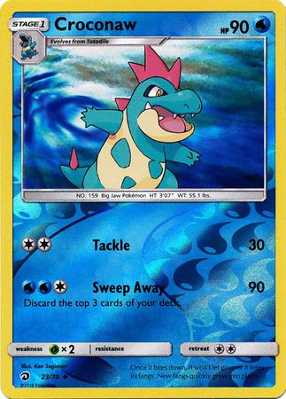 Croconaw - 23/70 - Uncommon - Reverse Holofoil