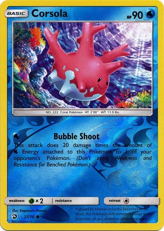 Corsola - 27/70 - Common - Reverse Holofoil