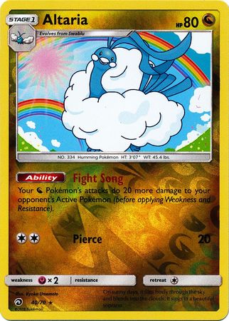 Altaria - 40/70 - Holo Rare - Reverse Holofoil