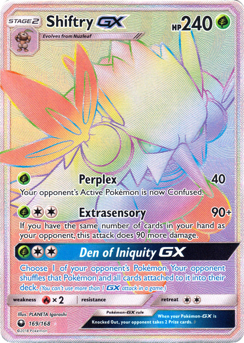 Shiftry GX (Secret) - 169/168 - Secret Rare