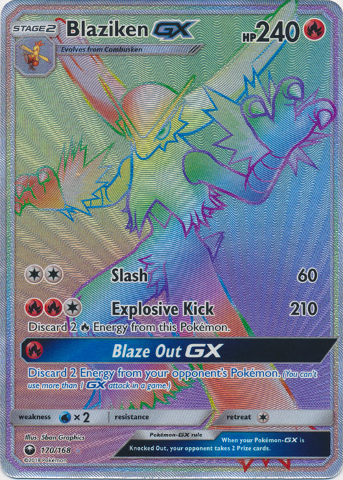 Blaziken GX (Secret) - 170/168 - Secret Rare
