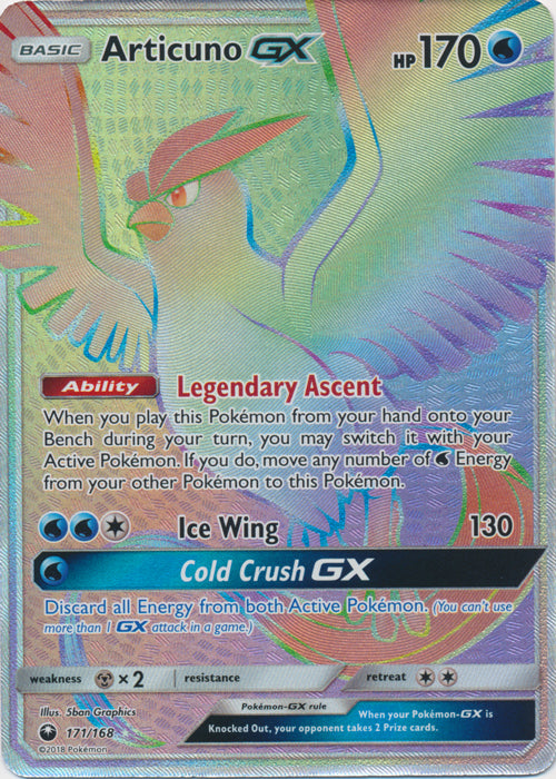 Articuno GX (Secret) - 171/168 - Secret Rare