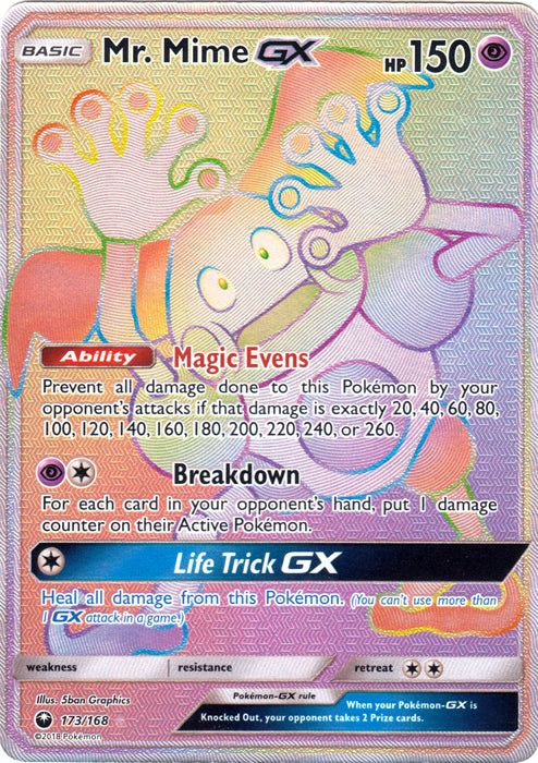Mr. Mime GX (Secret) - 173/168 - Secret Rare
