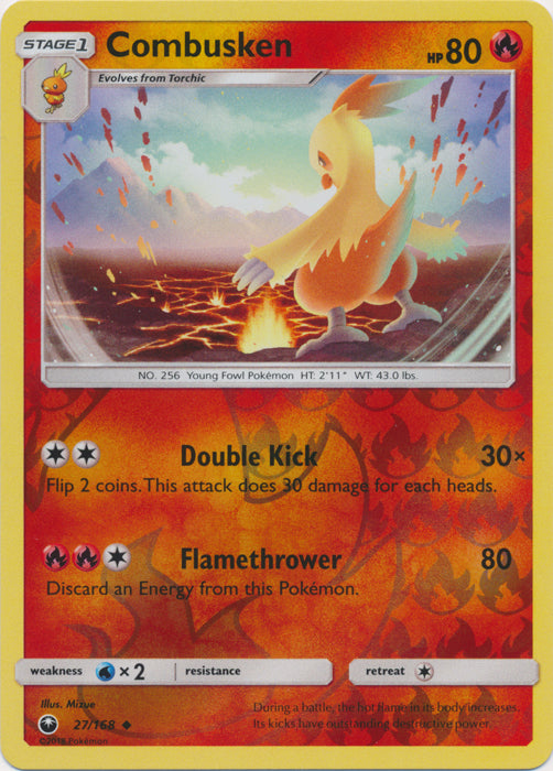 Combusken - 27/168 - Uncommon - Reverse Holofoil