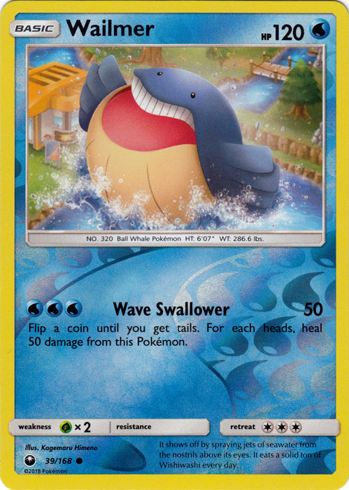 Wailmer - 39/168 - Common - Reverse Holofoil