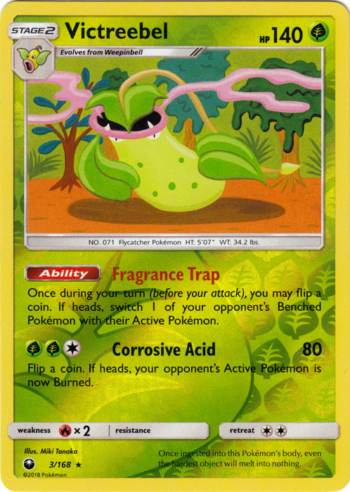 Victreebel - 3/168 - Holo Rare - Reverse Holofoil