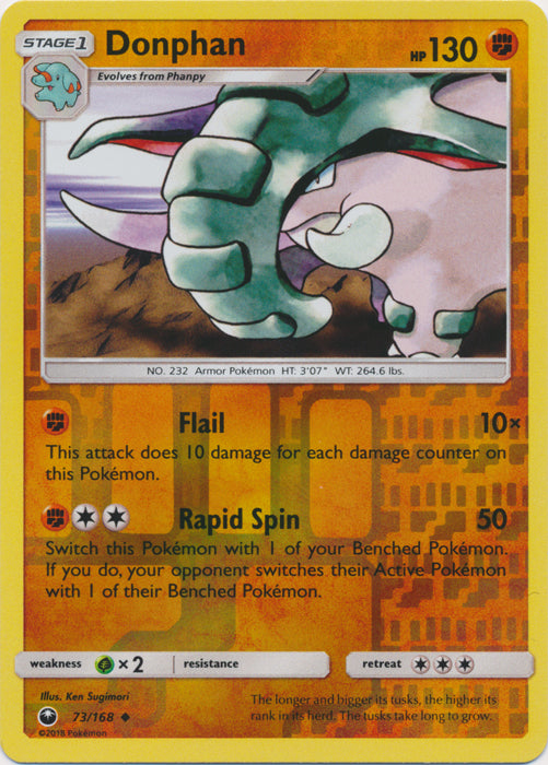 Donphan - 73/168 - Uncommon - Reverse Holofoil