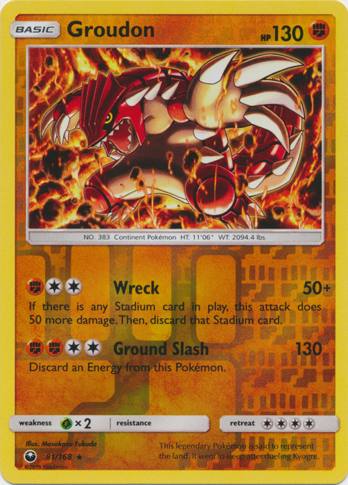 Groudon - 81/168 - Holo Rare - Reverse Holofoil