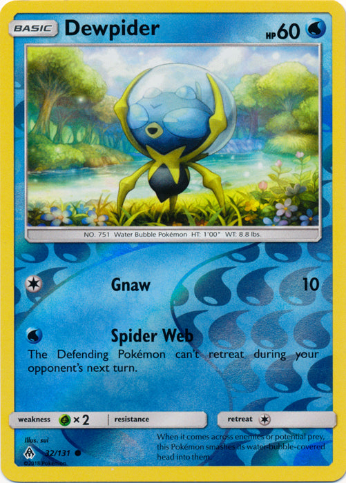 Dewpider - 32/131 - Common - Reverse Holofoil