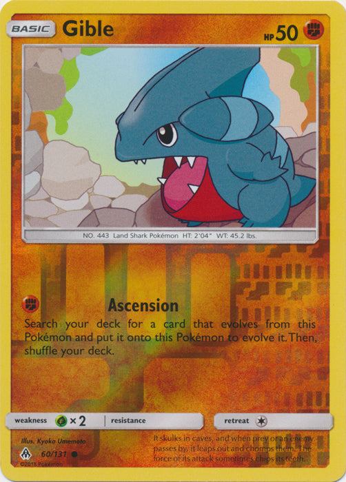Gible - 60/131 - Common - Reverse Holofoil