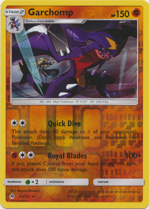 Garchomp - 62/131 - Holo Rare - Reverse Holofoil