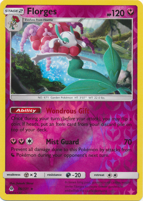 Florges - 86/131 - Rare - Reverse Holofoil